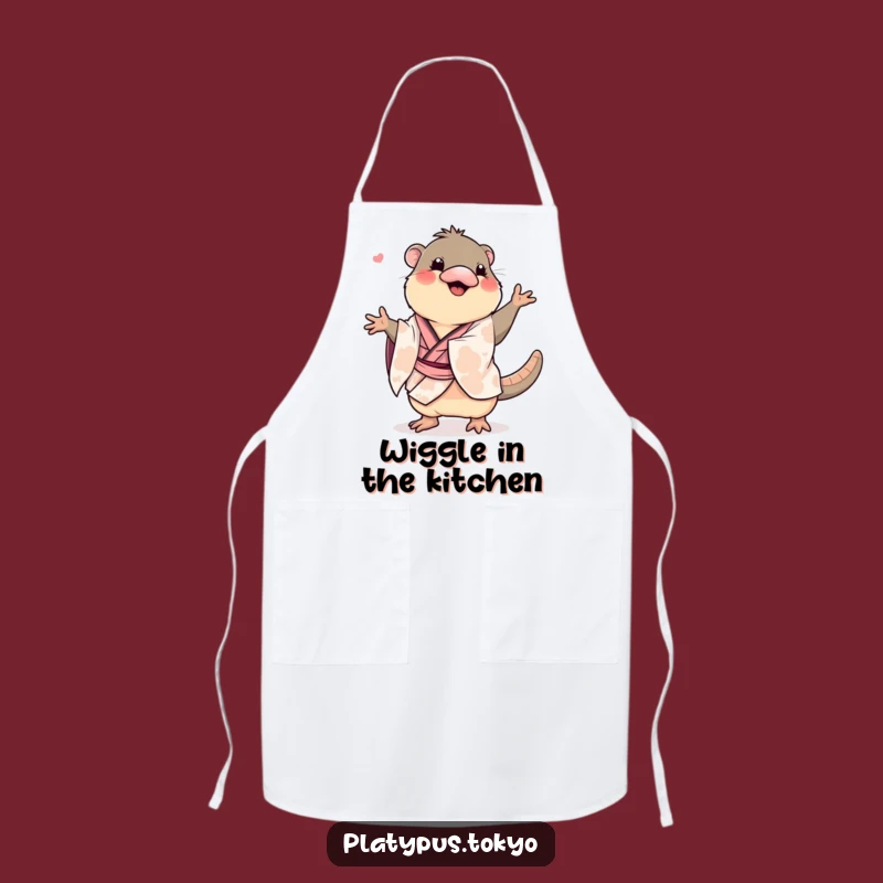 Funny Dancing Platypus Apron - Hilarious Kimono Kitchen Dance Wear