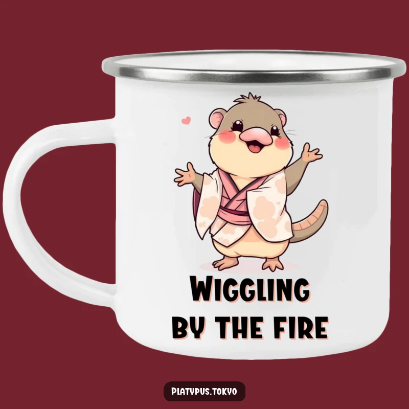 Funny Dancing Platypus Camping Mug - Energetic & Hilarious Outdoor Gear