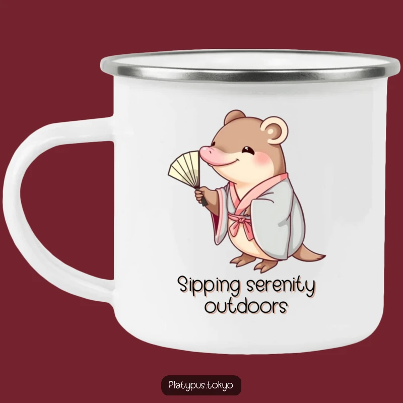 Funny Platypus Kimono Camping Mug - Rugged & Hilarious Outdoor Companion
