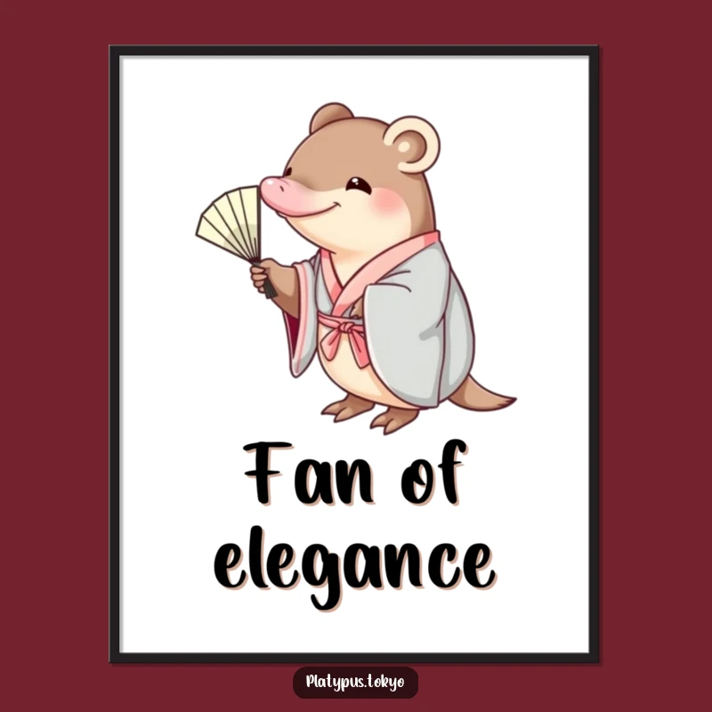 Funny Platypus Kimono Digital Art - Elegant & Hilarious Downloadable Print
