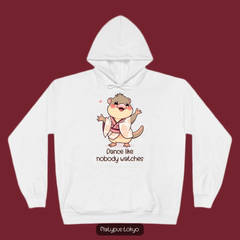 Funny Dancing Kimono Platypus Hoodie - Cozy & Hilarious Comfort