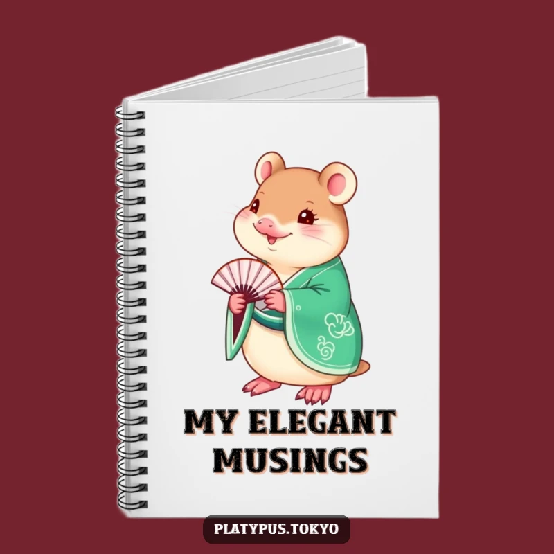 Funny Platypus Kimono Notebook - Emerald Green Journal for Sophisticated, Funny Notes