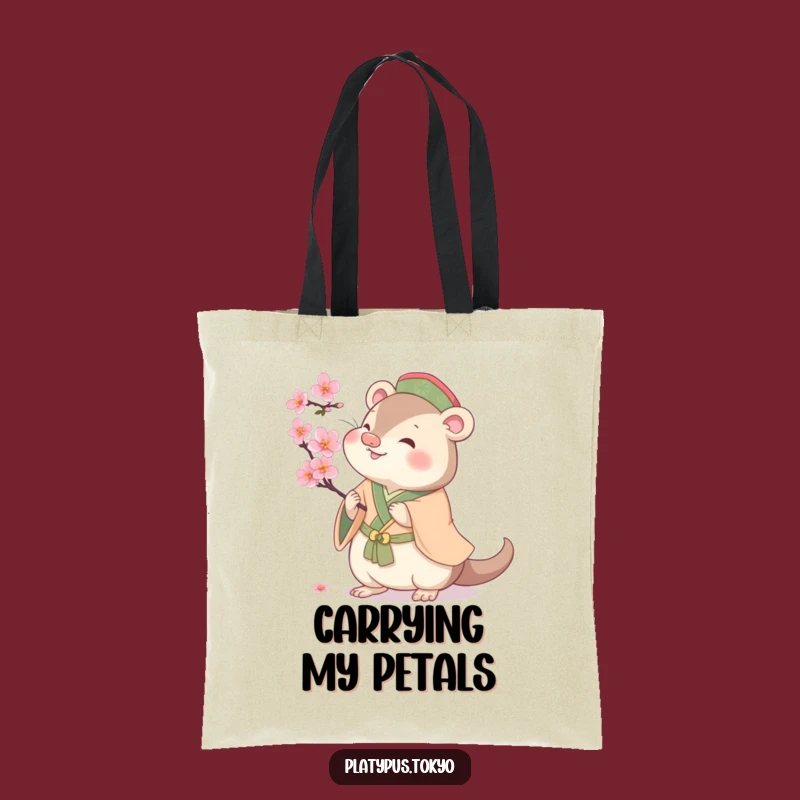 Funny Platypus Blossom Tote Bag - Adorable & Hilarious Spring Accessory